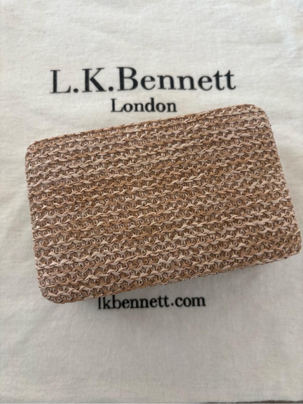 L.K. Bennett Natalie (Natalia) Woven Straw Clutch- Kate Middleton